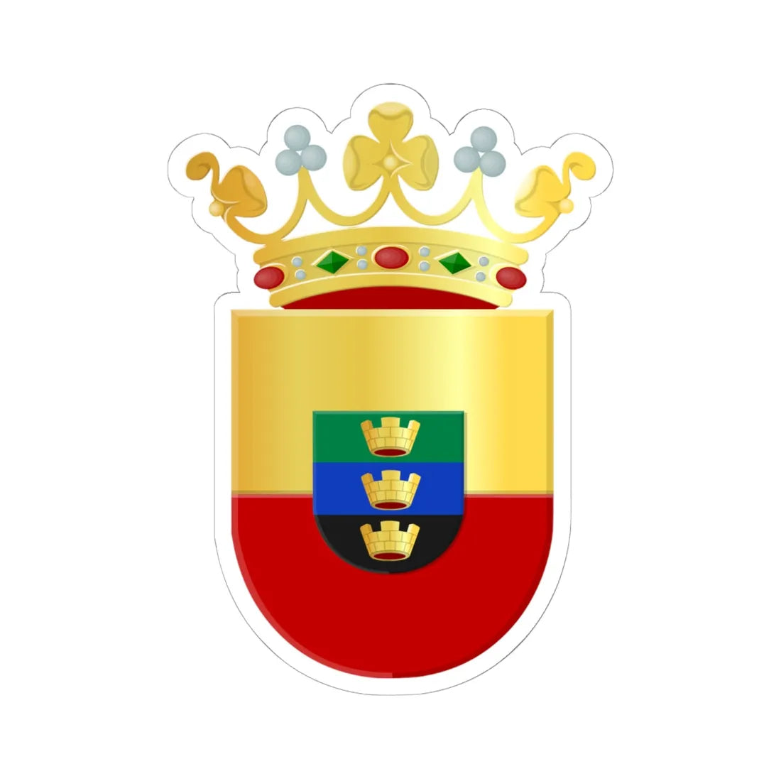 Nijefurd wapen (Netherlands) (Coat of Arms) STICKER Vinyl Kiss-Cut Decal 6 Inch White - The Sticker Space