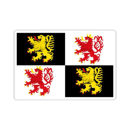 Nijlen vlag (Belgium) STICKER Vinyl Kiss-Cut Decal 3 Inch White - The Sticker Space