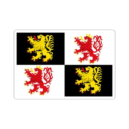 Nijlen vlag (Belgium) STICKER Vinyl Kiss-Cut Decal 4 Inch White - The Sticker Space