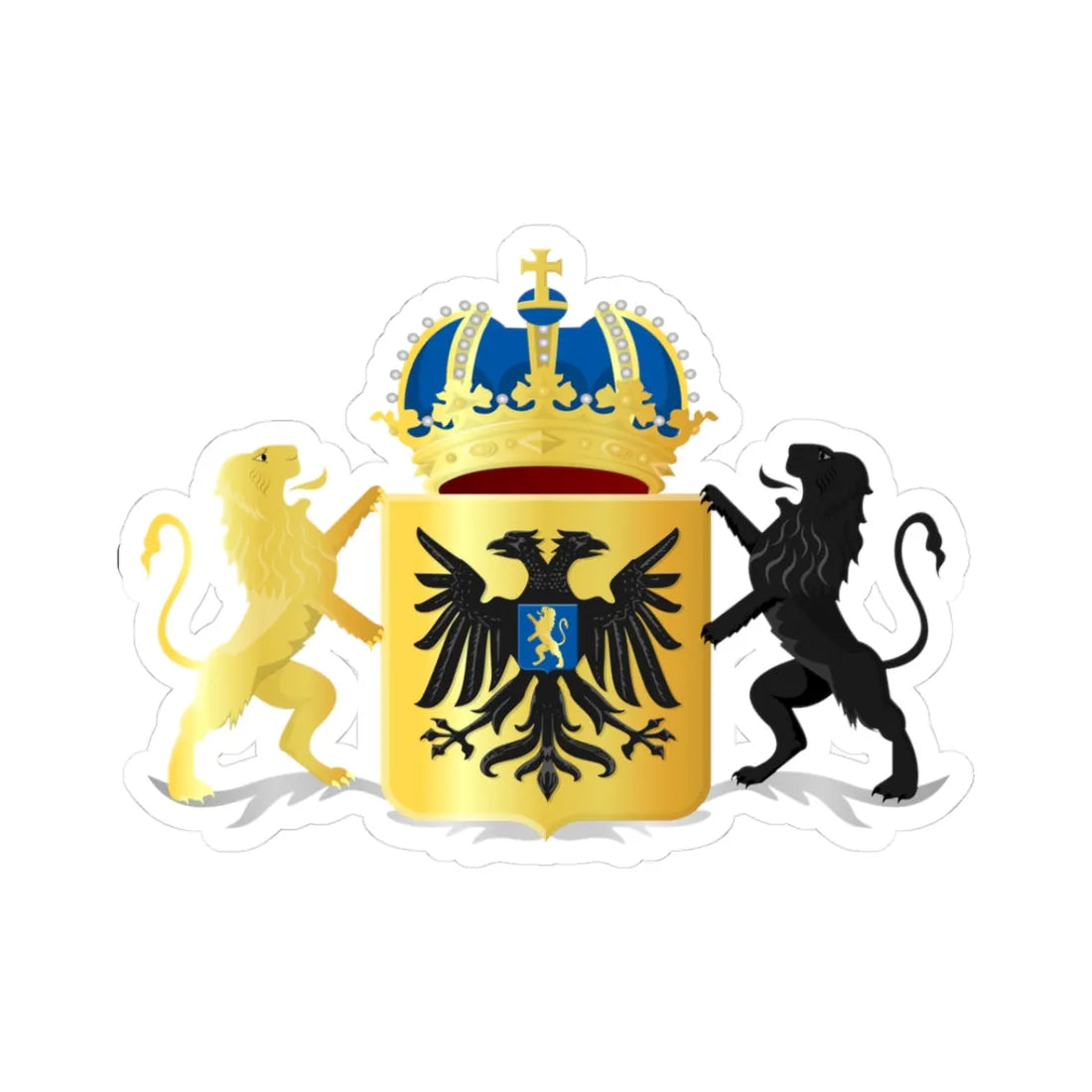 Nijmegen wapen 1816 (Netherlands) (Coat of Arms) STICKER Vinyl Kiss-Cut Decal 3 Inch White - The Sticker Space