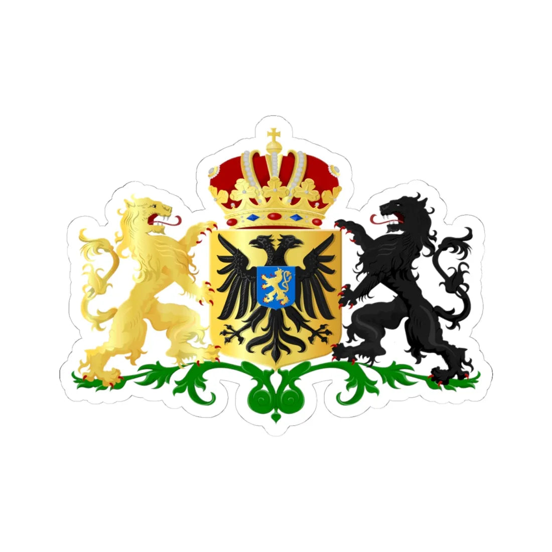 Nijmegen wapen (Netherlands) (Coat of Arms) STICKER Vinyl Kiss-Cut Decal 4 Inch White - The Sticker Space