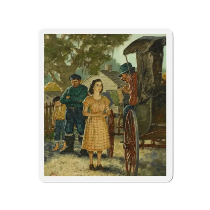 Nina's Decision, American Weekly illustration, October, 1949 (Magazine Illustration) Refrigerator Magnet - The Sticker Space