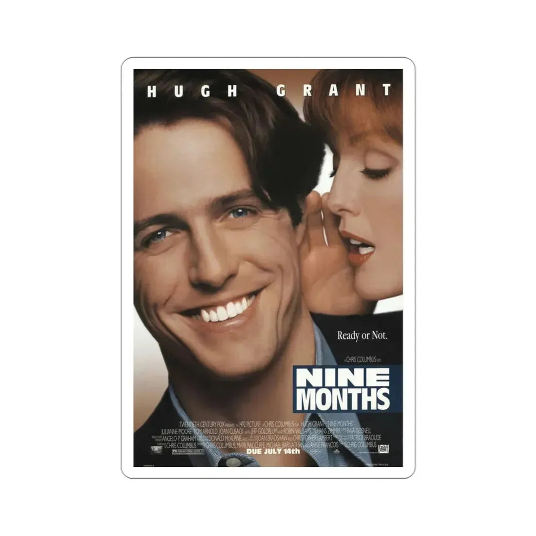 Nine Months 1995 Movie Poster STICKER Vinyl Die-Cut Decal 3 Inch - The Sticker Space