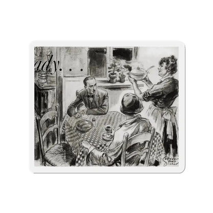 Nini Was a Lady, Cosmopolitan, January 1934 (Magazine Illustration) Refrigerator Magnet - The Sticker Space