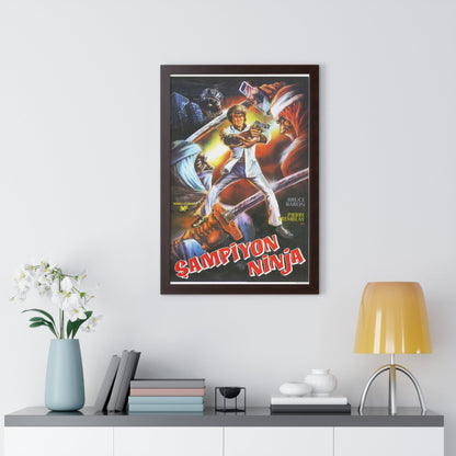 NINJA CHAMPION 1986 - Framed Movie Poster-The Sticker Space