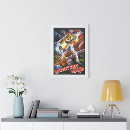 NINJA CHAMPION 1986 - Framed Movie Poster-The Sticker Space