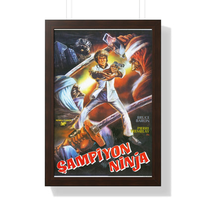 NINJA CHAMPION 1986 - Framed Movie Poster-16″ x 24″-The Sticker Space