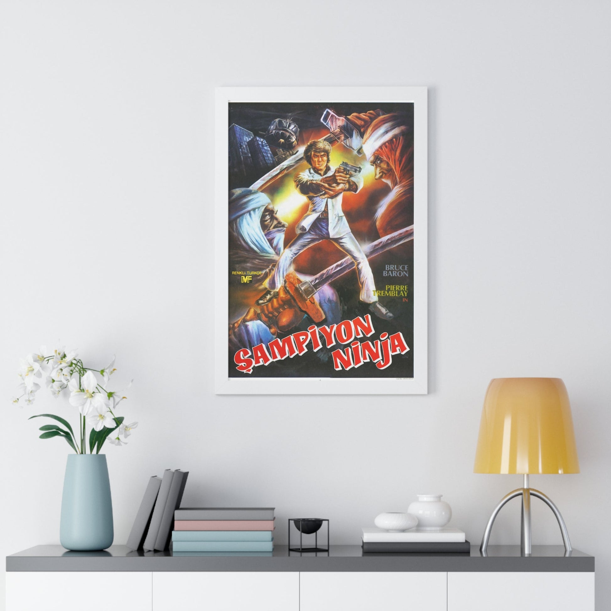 NINJA CHAMPION 1986 - Framed Movie Poster-The Sticker Space