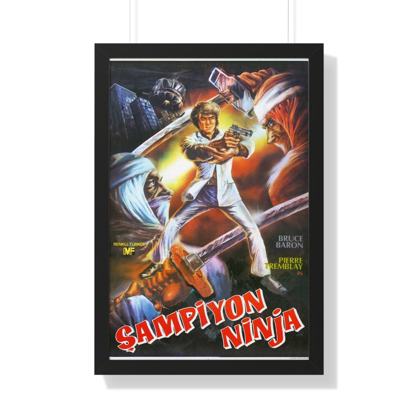 NINJA CHAMPION 1986 - Framed Movie Poster-20" x 30"-The Sticker Space