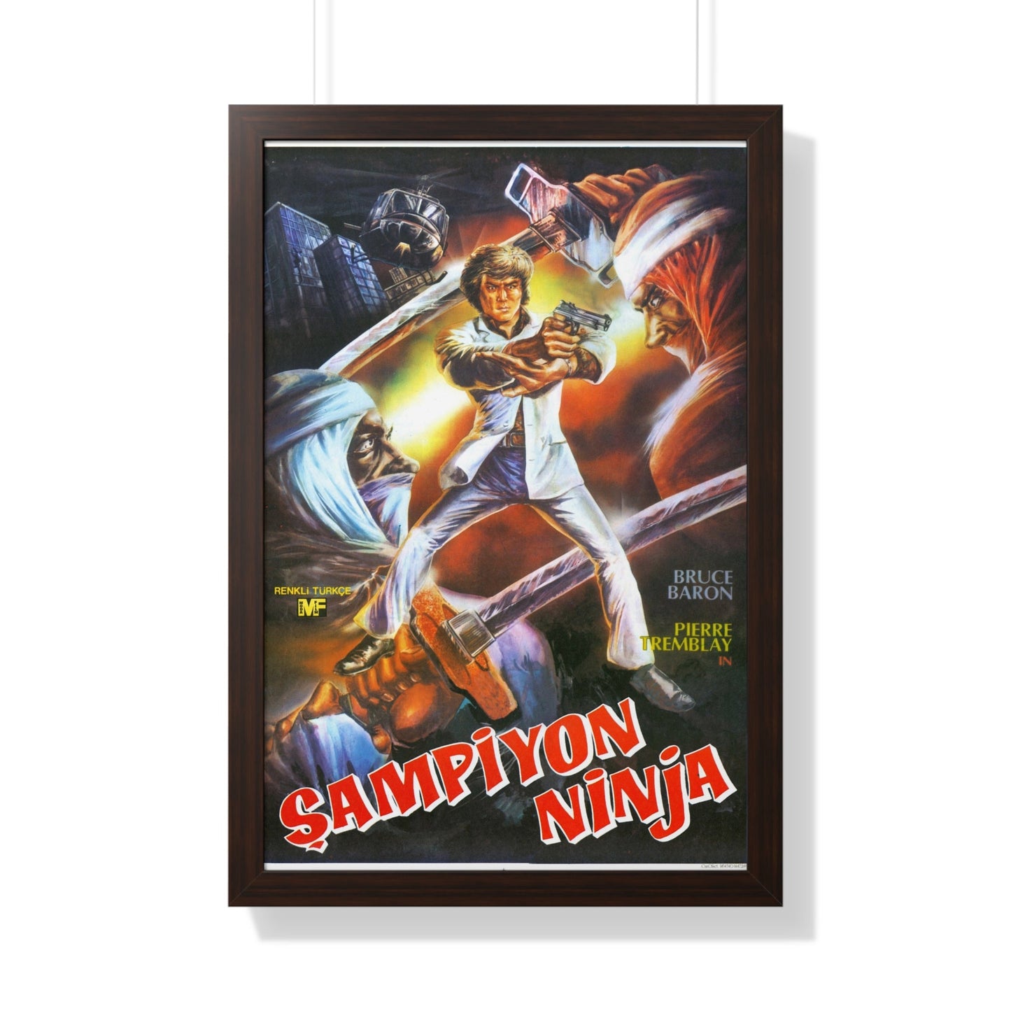 NINJA CHAMPION 1986 - Framed Movie Poster-20" x 30"-The Sticker Space