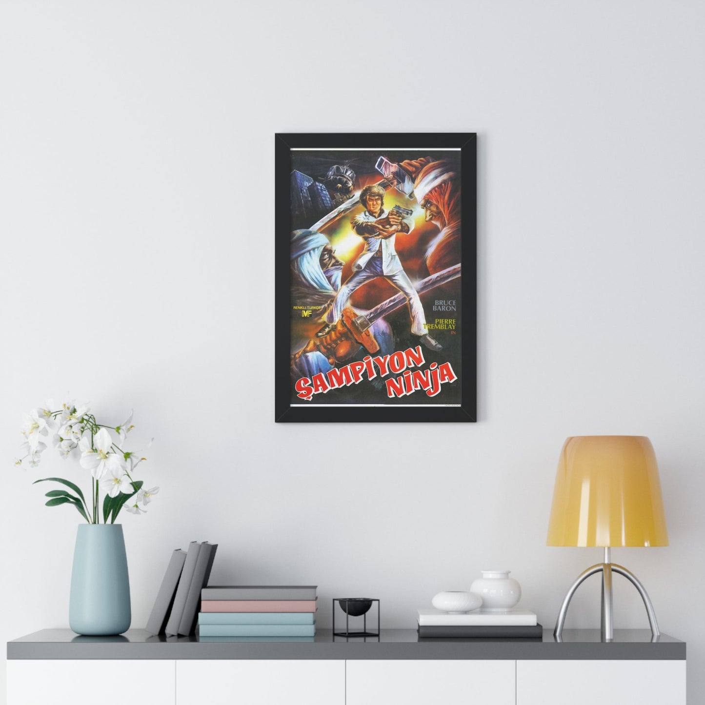 NINJA CHAMPION 1986 - Framed Movie Poster-The Sticker Space