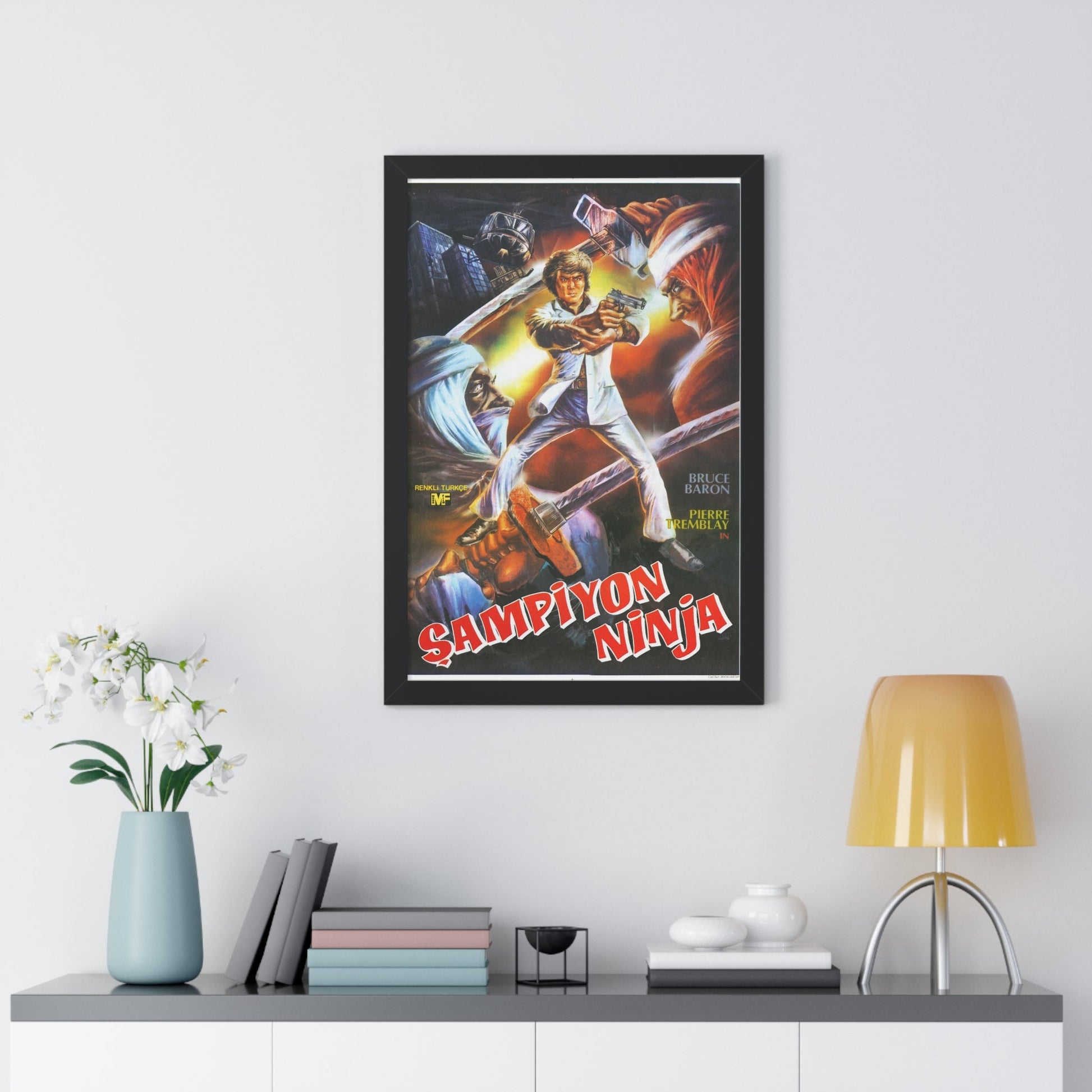 NINJA CHAMPION 1986 - Framed Movie Poster-The Sticker Space