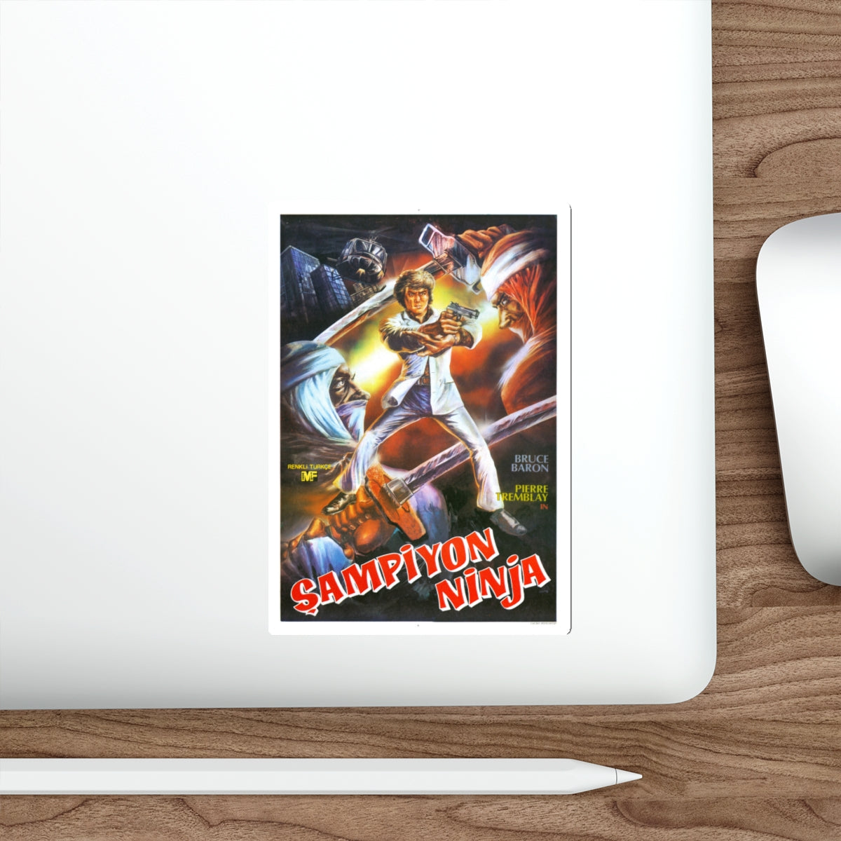 NINJA CHAMPION 1986 Movie Poster STICKER Vinyl Die-Cut Decal-The Sticker Space