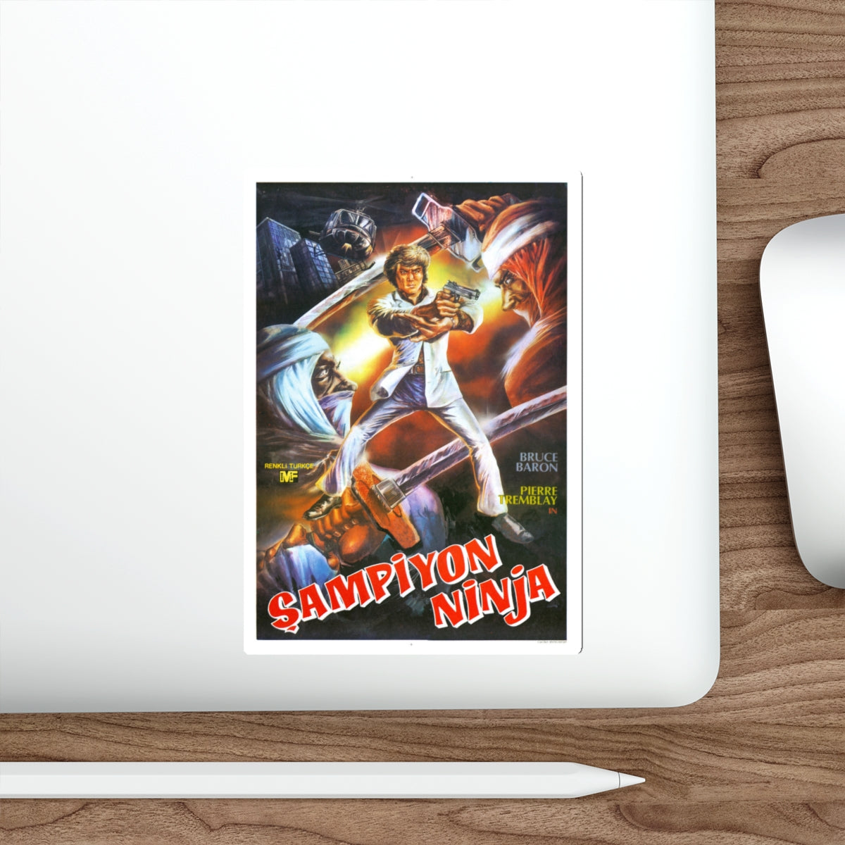 NINJA CHAMPION 1986 Movie Poster STICKER Vinyl Die-Cut Decal-The Sticker Space