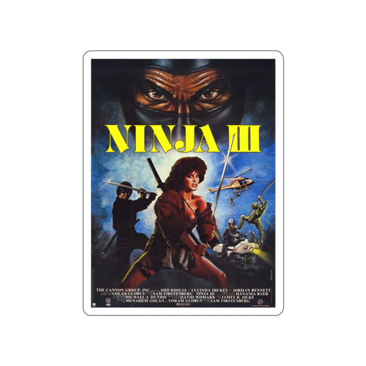 NINJA III 1984 Movie Poster STICKER Vinyl Die-Cut Decal-White-The Sticker Space