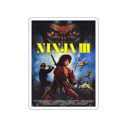 NINJA III 1984 Movie Poster STICKER Vinyl Die-Cut Decal-White-The Sticker Space