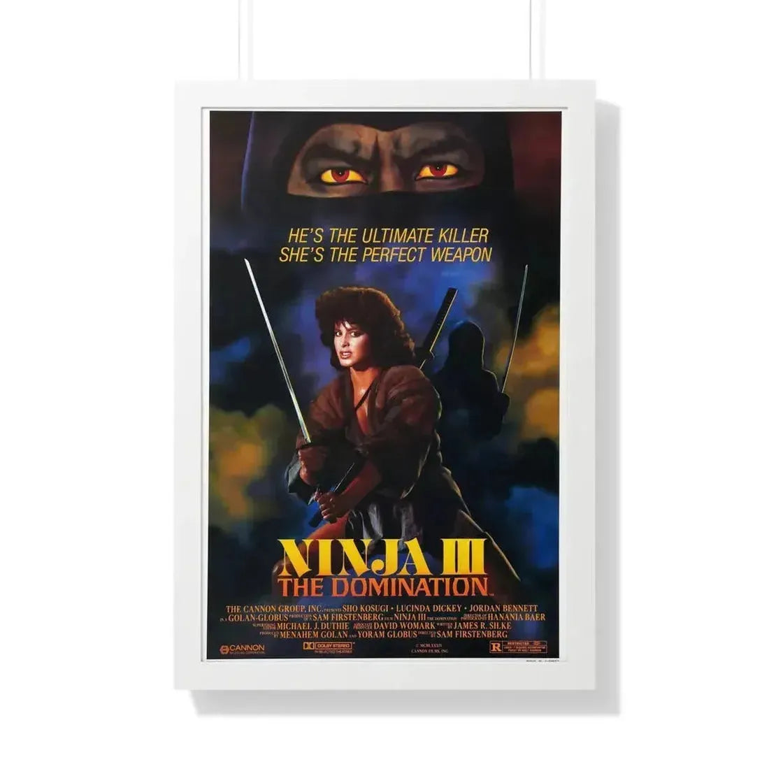 NINJA III (3) 1984 - Framed Movie Poster 20" x 30" White - The Sticker Space