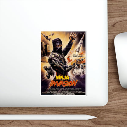 NINJA INVASION (THUNDERING NINJA) 1987 Movie Poster STICKER Vinyl Die-Cut Decal-The Sticker Space