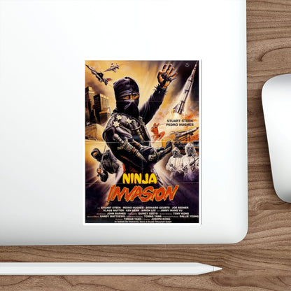 NINJA INVASION (THUNDERING NINJA) 1987 Movie Poster STICKER Vinyl Die-Cut Decal-The Sticker Space