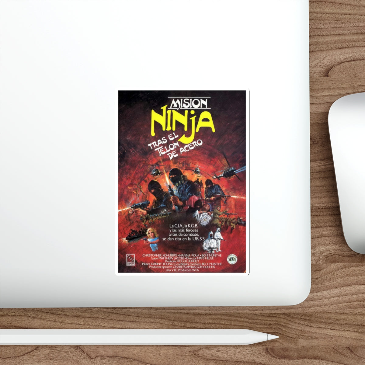 NINJA MISSION 1984 Movie Poster STICKER Vinyl Die-Cut Decal-The Sticker Space