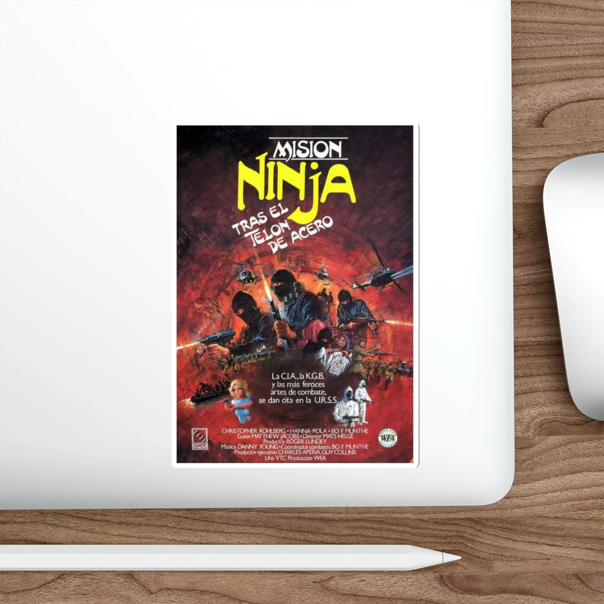 NINJA MISSION 1984 Movie Poster STICKER Vinyl Die-Cut Decal-The Sticker Space