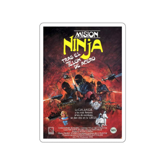 NINJA MISSION 1984 Movie Poster STICKER Vinyl Die-Cut Decal-White-The Sticker Space