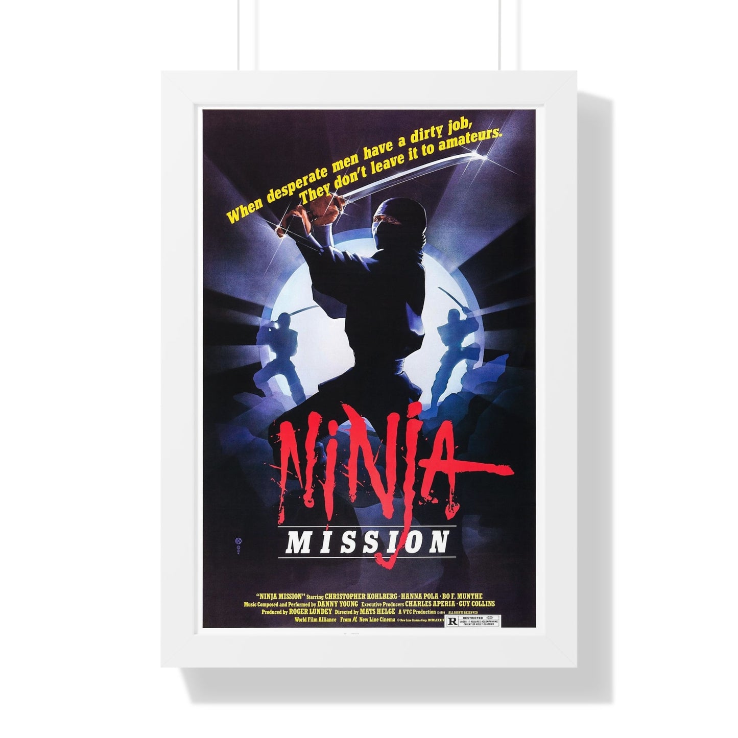 NINJA MISSION (2) 1984 - Framed Movie Poster-16″ x 24″-The Sticker Space