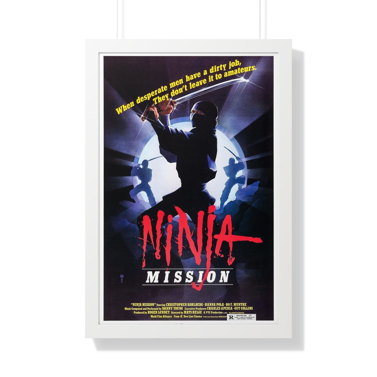 NINJA MISSION (2) 1984 - Framed Movie Poster-20" x 30"-The Sticker Space