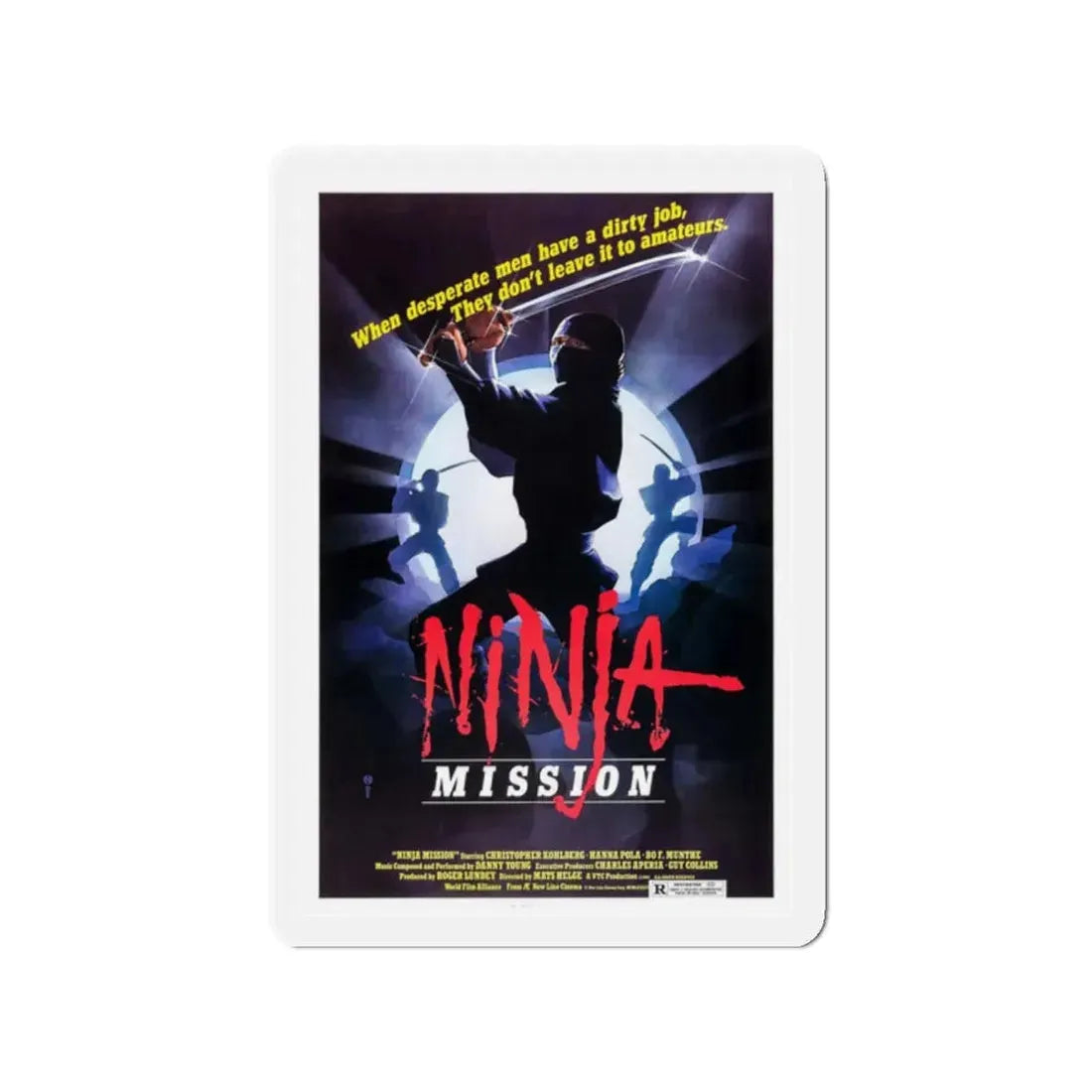 NINJA MISSION (2) 1984 Movie Poster - Refrigerator Magnet - The Sticker Space