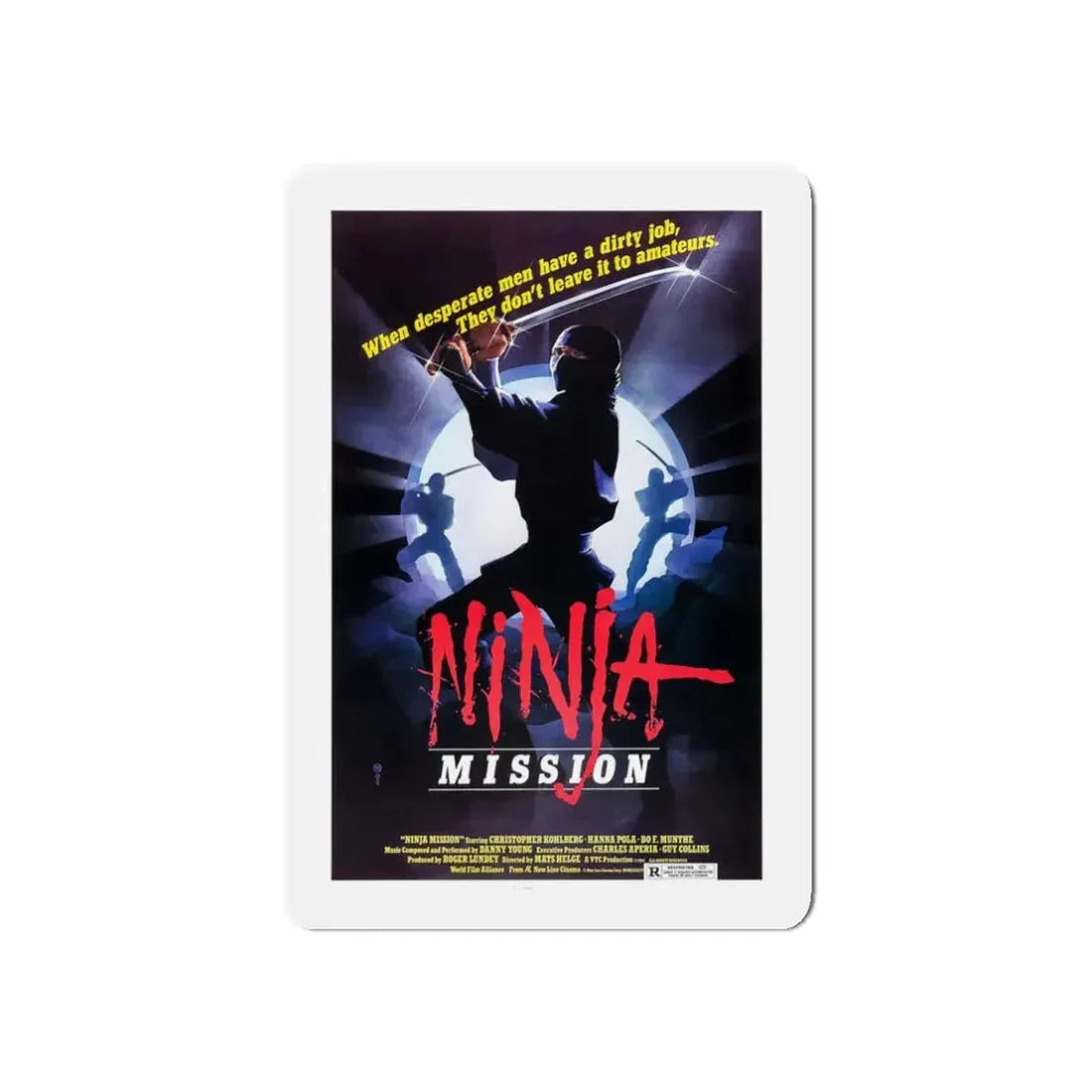 NINJA MISSION (2) 1984 Movie Poster - Refrigerator Magnet - The Sticker Space