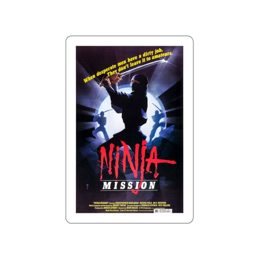 NINJA MISSION (2) 1984 Movie Poster STICKER Vinyl Die-Cut Decal-White-The Sticker Space