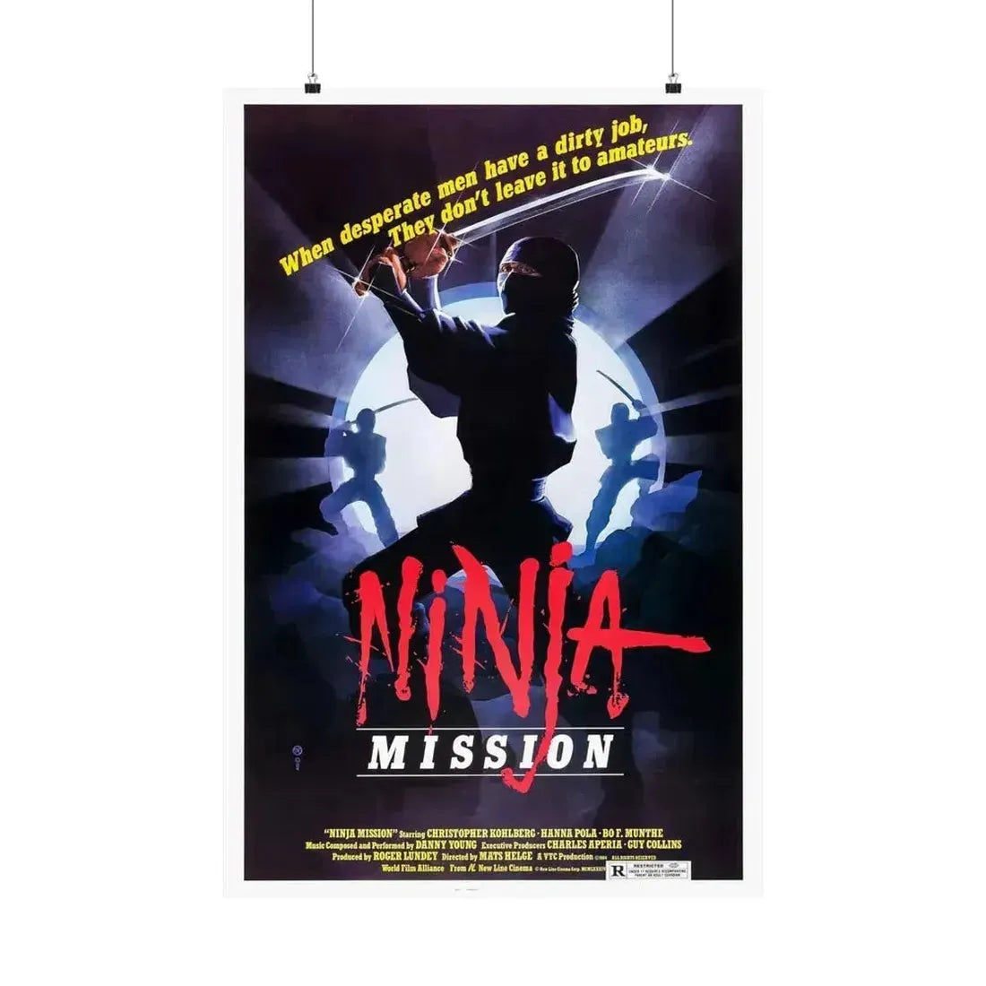 NINJA MISSION (2) 1984 - Paper Movie Poster 24″ x 36″ Matte - The Sticker Space
