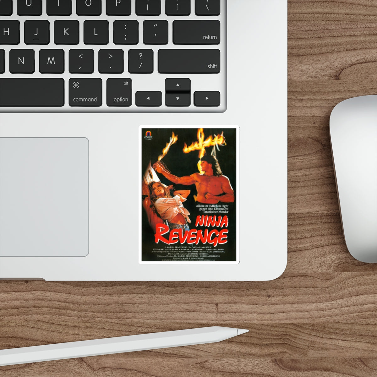 NINJA REVENGE (NINJA VENGEANCE) 1993 Movie Poster STICKER Vinyl Die-Cut Decal-The Sticker Space