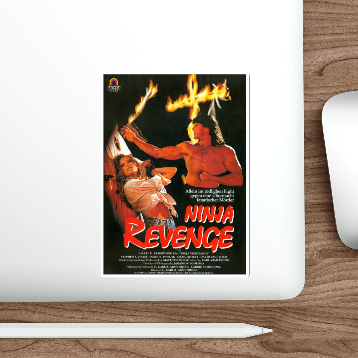 NINJA REVENGE (NINJA VENGEANCE) 1993 Movie Poster STICKER Vinyl Die-Cut Decal-The Sticker Space