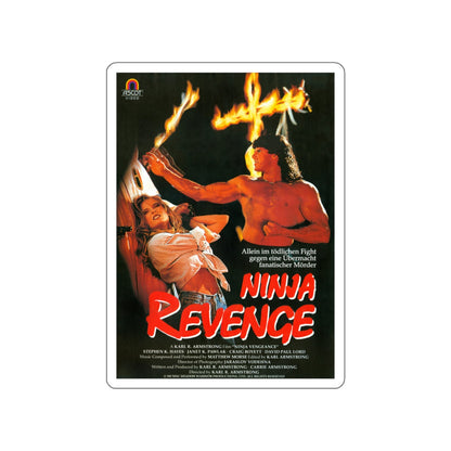 NINJA REVENGE (NINJA VENGEANCE) 1993 Movie Poster STICKER Vinyl Die-Cut Decal-White-The Sticker Space