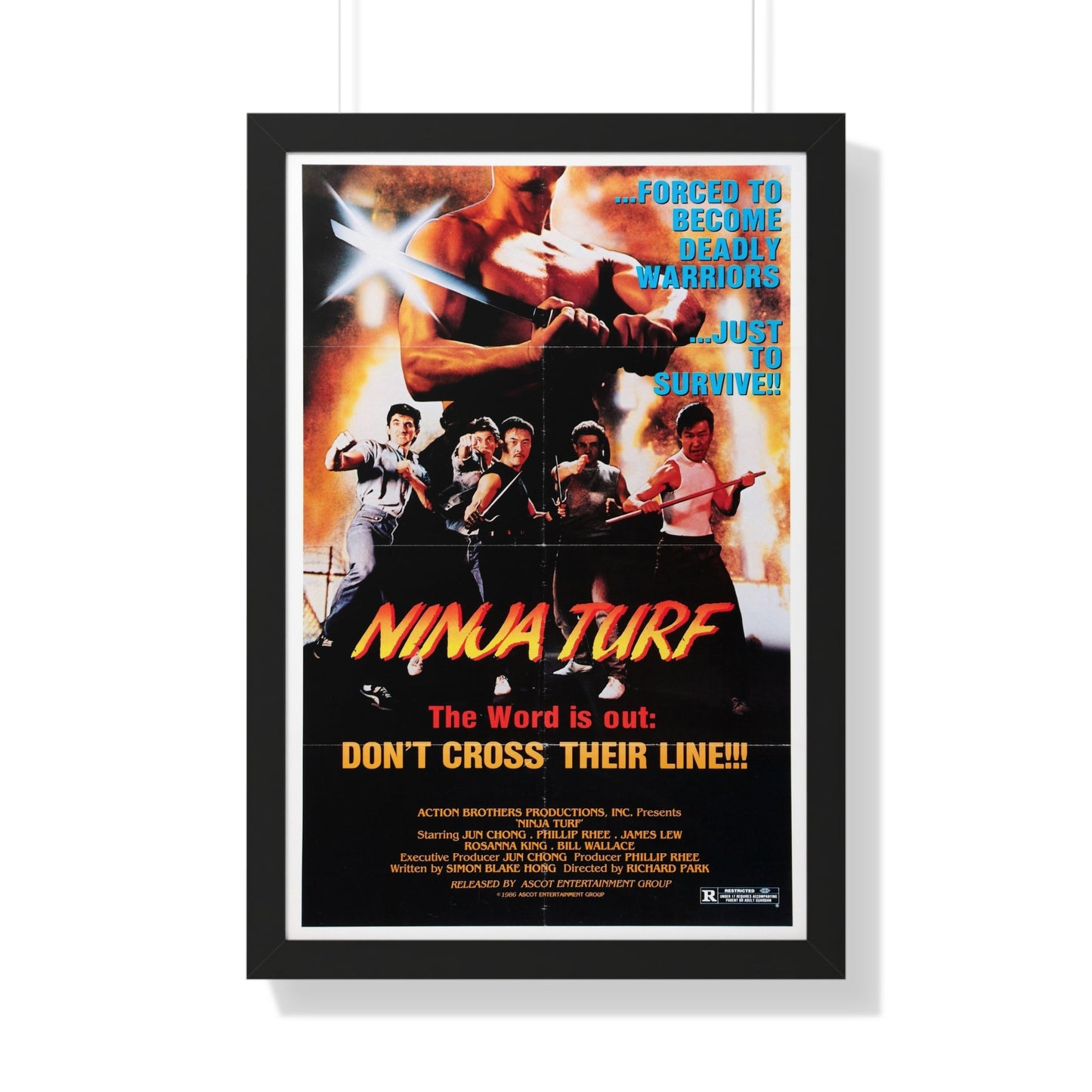 NINJA TURF (LA STREETFIGHTERS) 1985 - Framed Movie Poster-20" x 30"-The Sticker Space