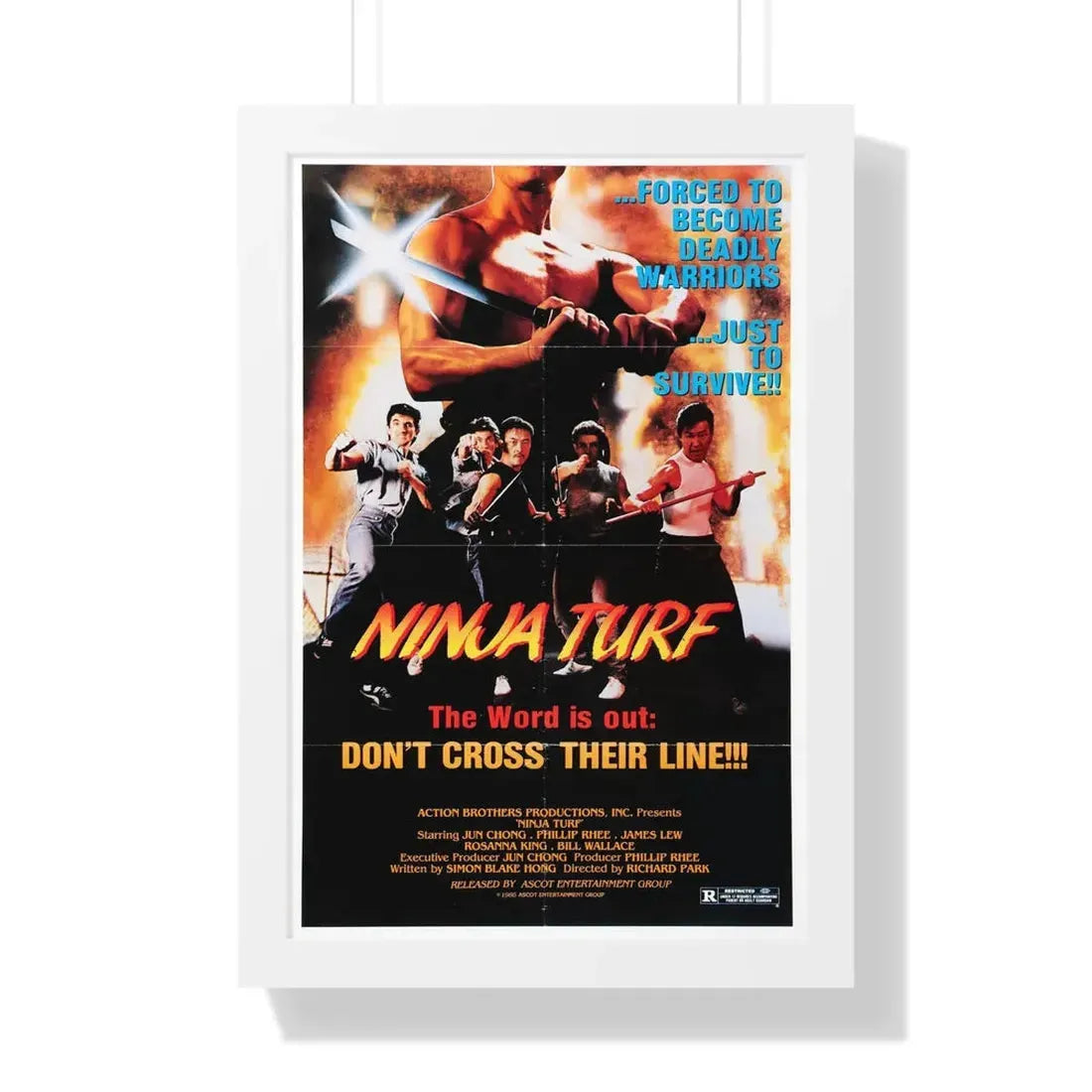 NINJA TURF (LA STREETFIGHTERS) 1985 - Framed Movie Poster - The Sticker Space