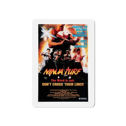 NINJA TURF (LA STREETFIGHTERS) 1985 Movie Poster - Refrigerator Magnet 3 Inch Die-Cut - The Sticker Space