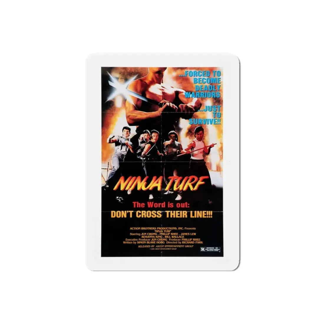 NINJA TURF (LA STREETFIGHTERS) 1985 Movie Poster - Refrigerator Magnet - The Sticker Space
