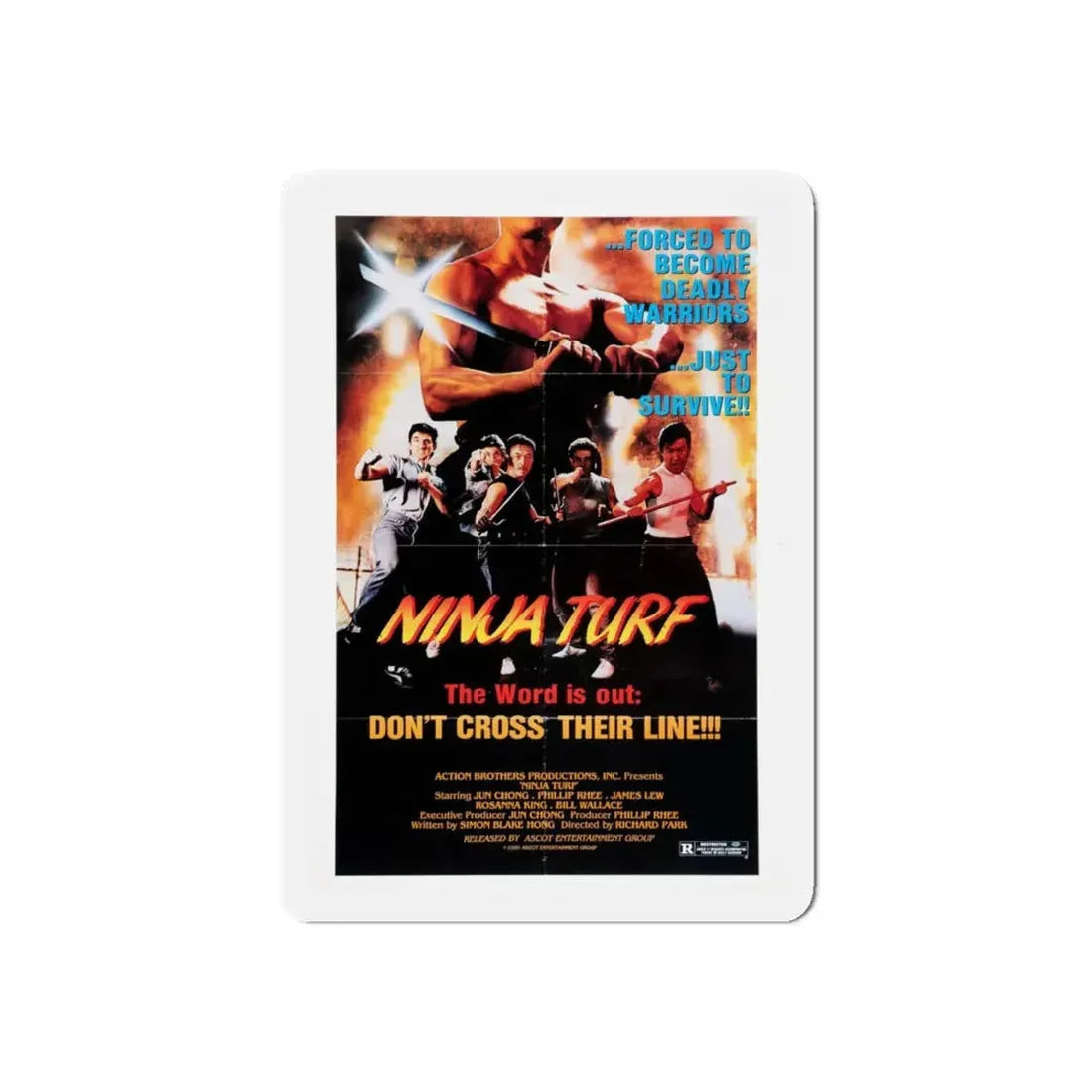 NINJA TURF (LA STREETFIGHTERS) 1985 Movie Poster - Refrigerator Magnet - The Sticker Space