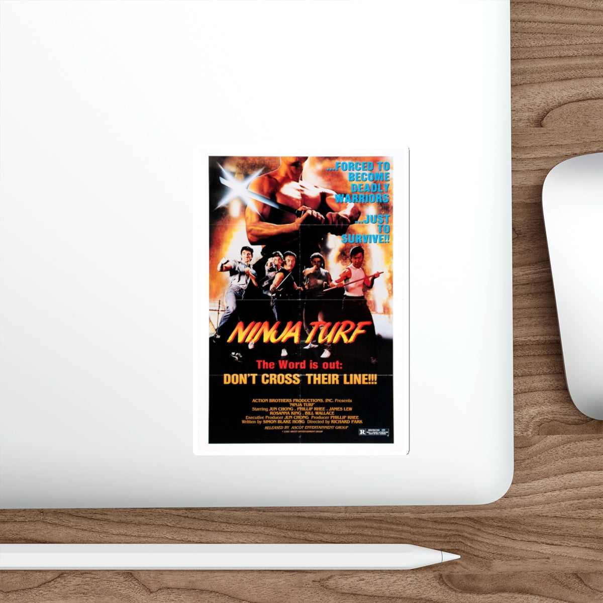 NINJA TURF (LA STREETFIGHTERS) 1985 Movie Poster STICKER Vinyl Die-Cut Decal-The Sticker Space