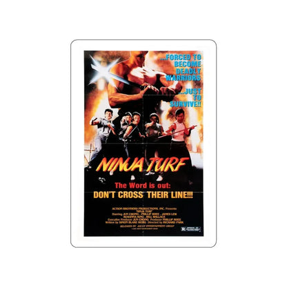 NINJA TURF (LA STREETFIGHTERS) 1985 Movie Poster STICKER Vinyl Die-Cut Decal 3 Inch - The Sticker Space