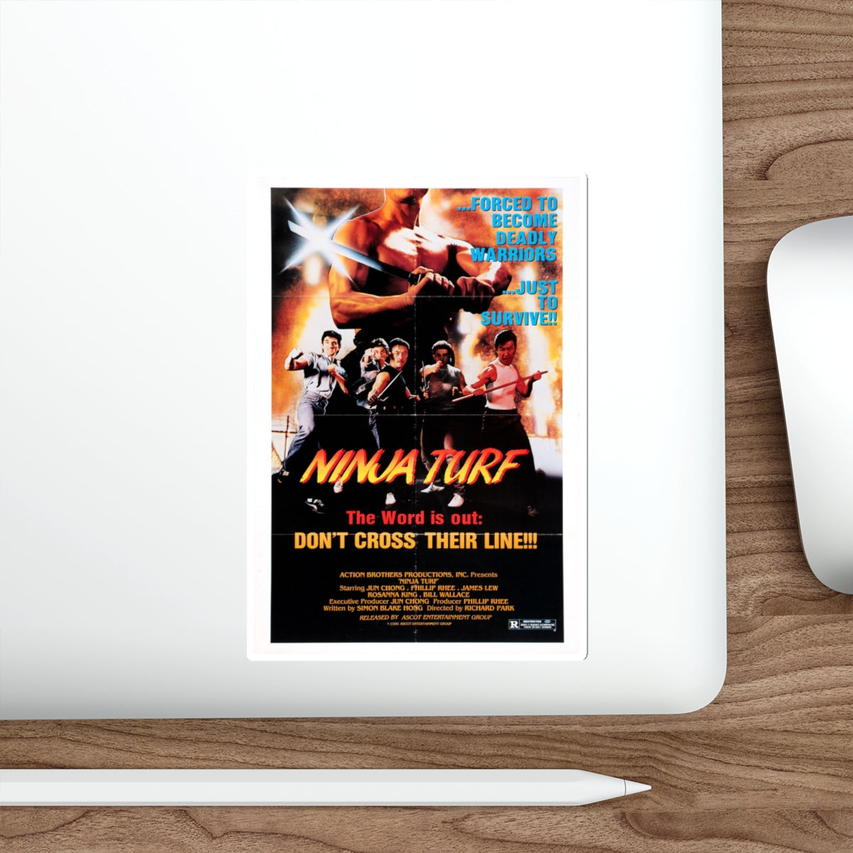 NINJA TURF (LA STREETFIGHTERS) 1985 Movie Poster STICKER Vinyl Die-Cut Decal-The Sticker Space