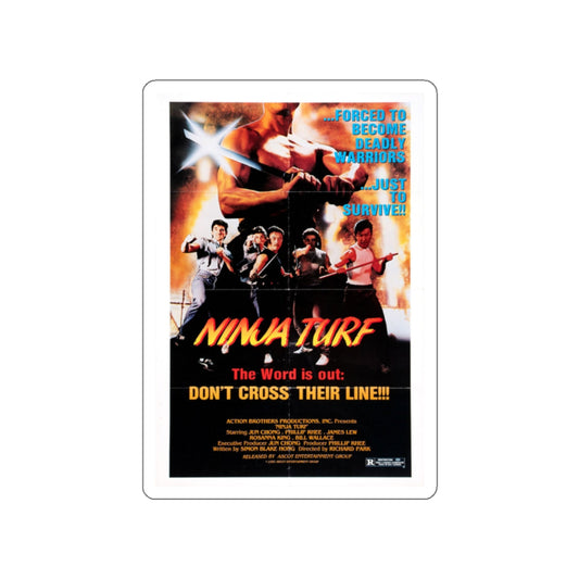 NINJA TURF (LA STREETFIGHTERS) 1985 Movie Poster STICKER Vinyl Die-Cut Decal-White-The Sticker Space