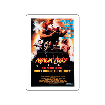 NINJA TURF (LA STREETFIGHTERS) 1985 Movie Poster STICKER Vinyl Die-Cut Decal-White-The Sticker Space