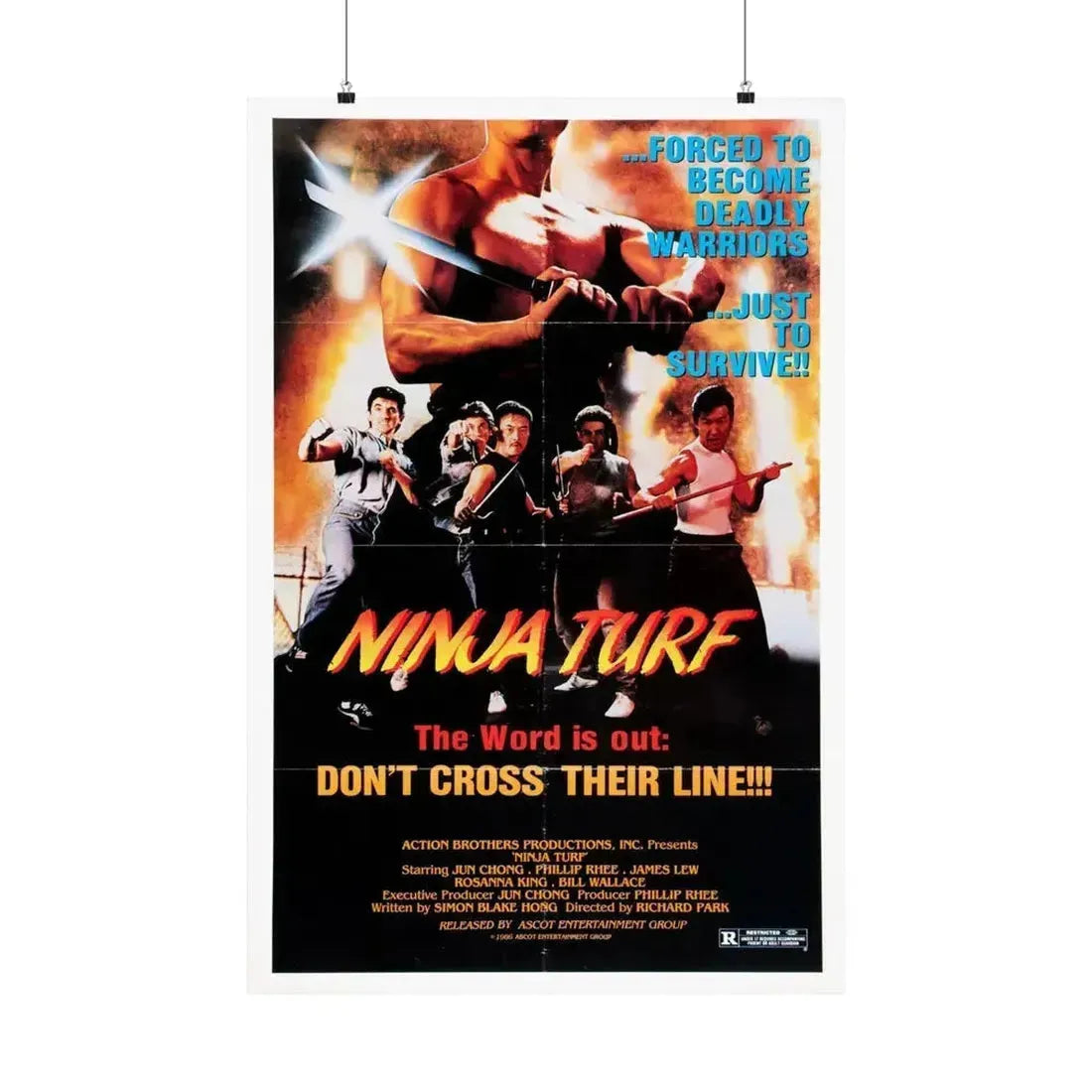 NINJA TURF (LA STREETFIGHTERS) 1985 - Paper Movie Poster 24″ x 36″ Matte - The Sticker Space
