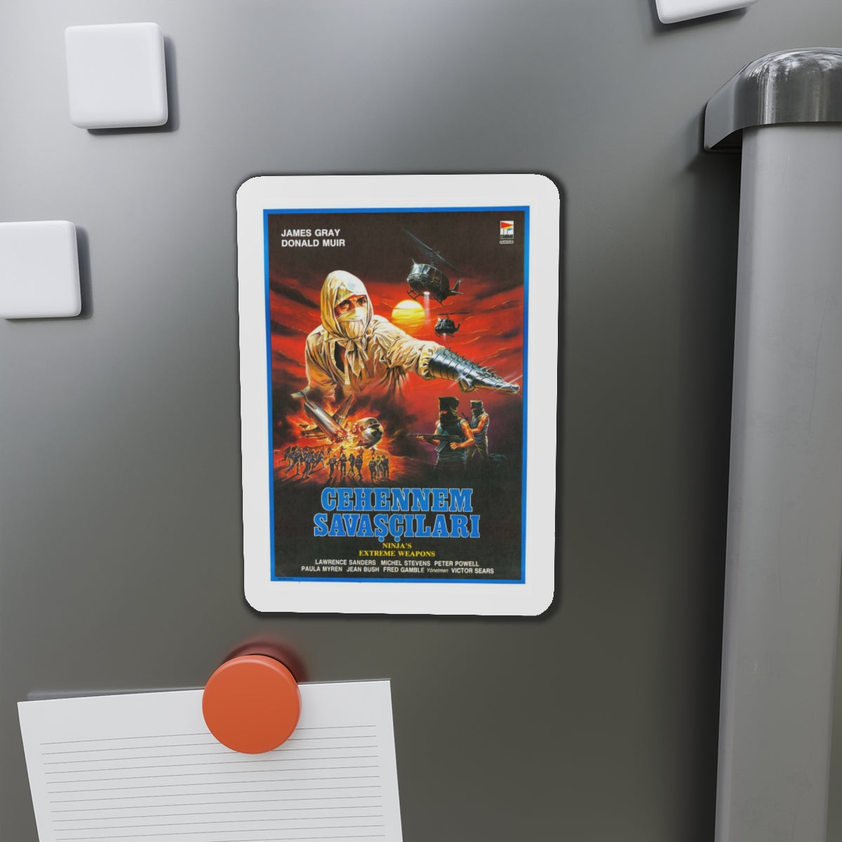 NINJA'S EXTREME WEAPONS 1988 Movie Poster - Refrigerator Magnet-The Sticker Space