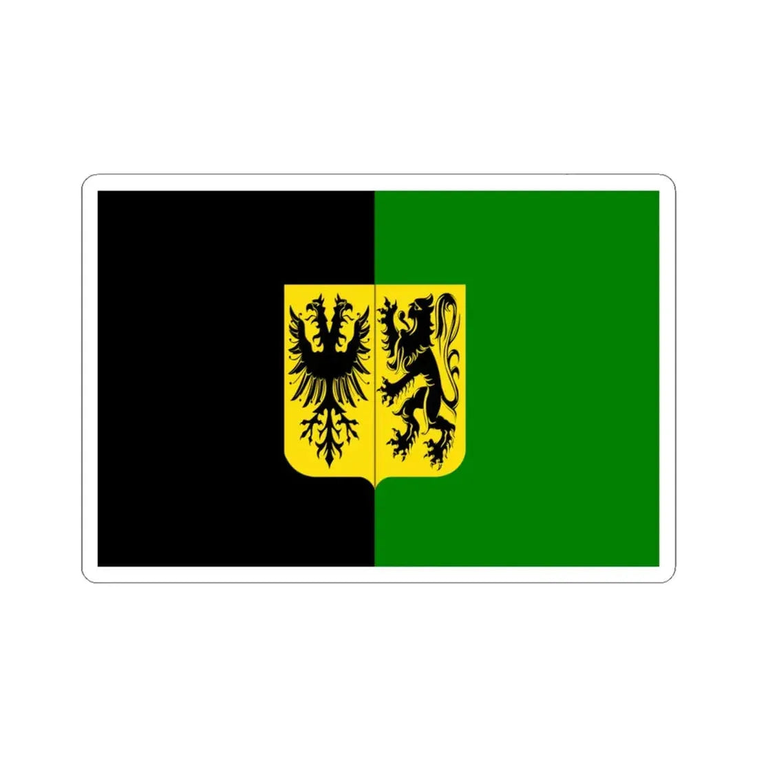 Ninove vlag (Belgium) STICKER Vinyl Kiss-Cut Decal 6 Inch White - The Sticker Space