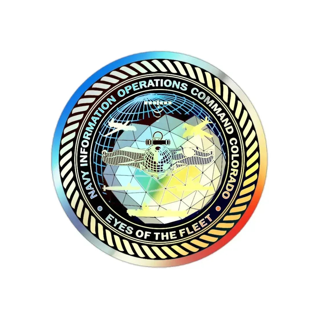 NIOC Colorado (U.S. Navy) Holographic STICKER Die-Cut Vinyl Decal 2 Inch Holographic - The Sticker Space