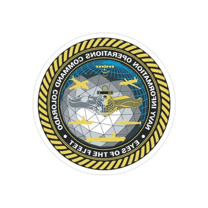 NIOC Colorado (U.S. Navy) REVERSE PRINT Transparent Die-Cut STICKER 2 Inch Die-Cut Transparent - The Sticker Space